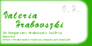 valeria hrabovszki business card
