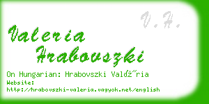 valeria hrabovszki business card